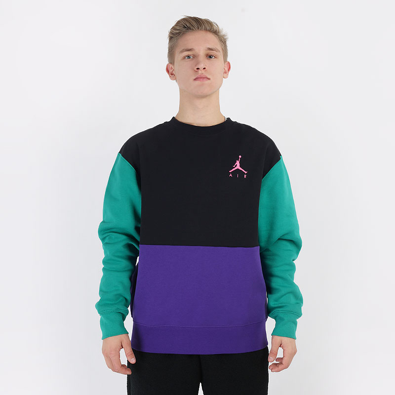 мужская разноцветная толстовка Jordan Jumpman Air Fleece Crew CT3455-010 - цена, описание, фото 3